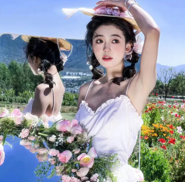 泳池里的女人